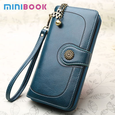 Low MOQ Mix Models Women's Long Zipper Wallet Newest Anti-Theft Selection