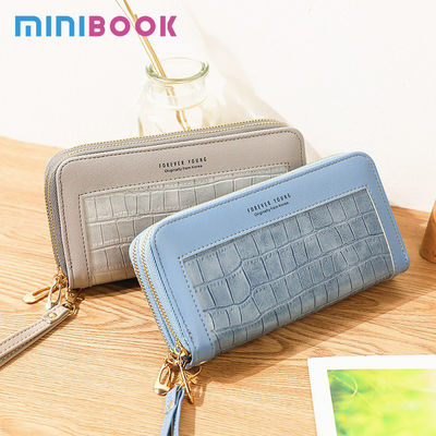 Custom Logo Avaliable Fashion Pu Leather Multi-card Mobile Phone Charger Wallet for Women