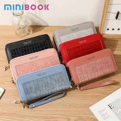 Custom Logo Avaliable Fashion Pu Leather Multi-card Mobile Phone Charger Wallet for Women