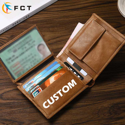 Men's RFID Leather Wallet with Smart Design and Other Pattern Type in Genuine Leather