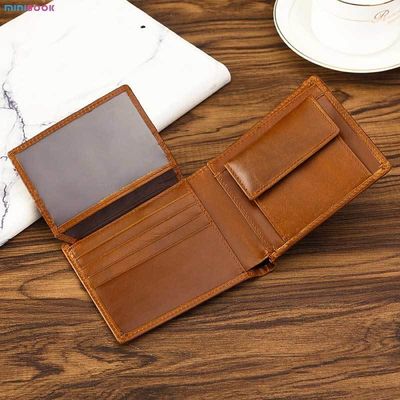 Men's RFID Leather Wallet with Smart Design and Other Pattern Type in Genuine Leather