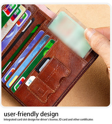 Multi-functional Men's Wallet Genuine Leather Coin Purse for Sophisticated Functionality