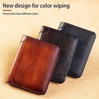 Multi-functional Men's Wallet Genuine Leather Coin Purse for Sophisticated Functionality