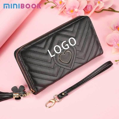 Fashion Style Long Wallets for Women PU Leather Tassel Coin Purse Card Holder Clutch