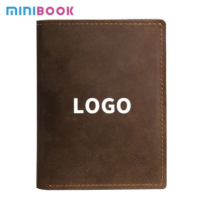 Slim Bifold Men's Wallet made of Genuine Leather with RFID Blocking and Nylon Lining