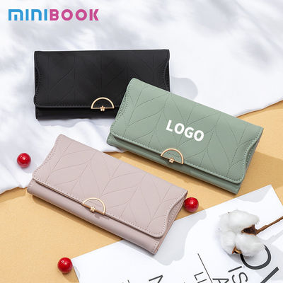 Women's Fashionable Wallets with Multifunctional and Frosted Design in PU Leather