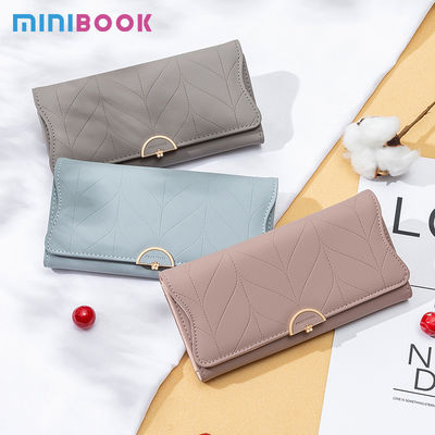 Women's Fashionable Wallets with Multifunctional and Frosted Design in PU Leather