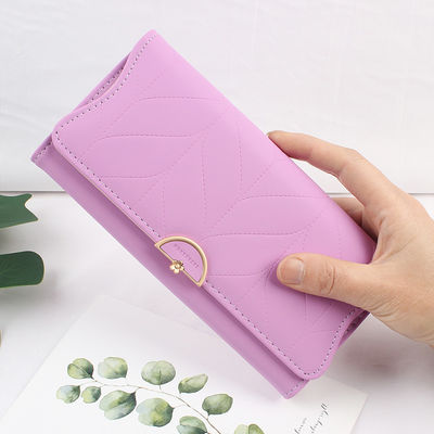 Women's Fashionable Wallets with Multifunctional and Frosted Design in PU Leather