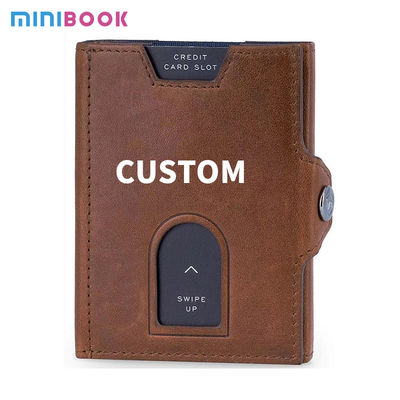Custom Card Holder Wallet for Men Slim and Practical Nylon Lining Coin Purse Included