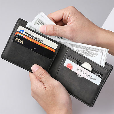 Customize Design Slim Coin Purse Fashion Style Short ID Credit Card Holder PU Leather