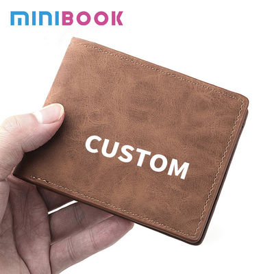 Customize Design Slim Coin Purse Fashion Style Short ID Credit Card Holder PU Leather
