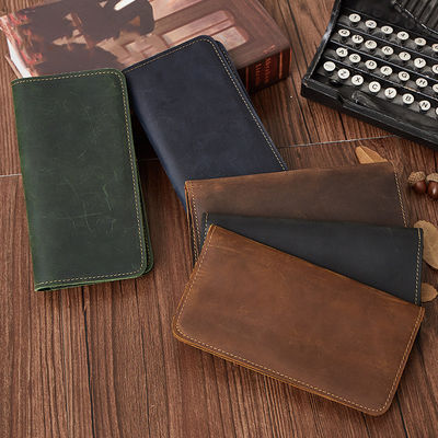 Daily Life Male Cow Leather Wallet with Card Holder and Anti-Theft Design in Leather