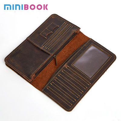 Daily Life Male Cow Leather Wallet with Card Holder and Anti-Theft Design in Leather