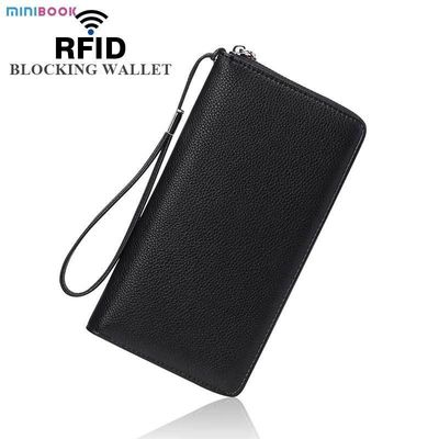Large Capacity Rfid Blocking Money Clip Credit Card Holder for Women Custom Coin Purse