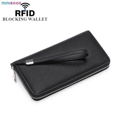 Large Capacity Rfid Blocking Money Clip Credit Card Holder for Women Custom Coin Purse