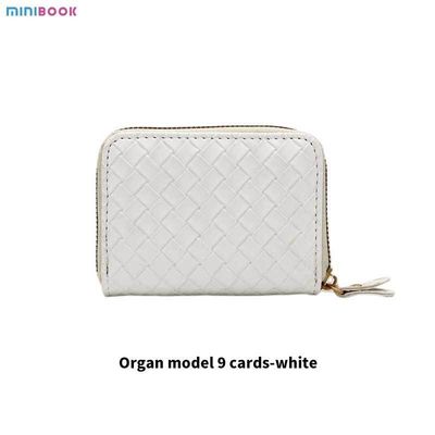 Stylish Anti-Theft Pu Leather Credit Card Holder with Accordion Wallet and Gold Zipper
