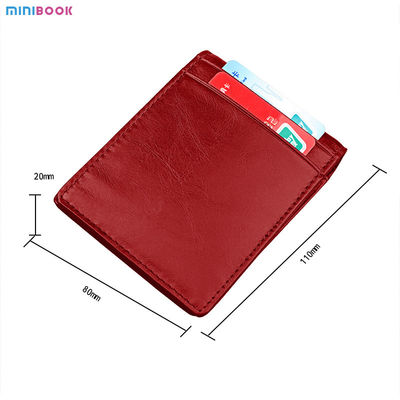 Men's Genuine Leather Money Clip Wallet with RFID Protection and Slim Bifold Design