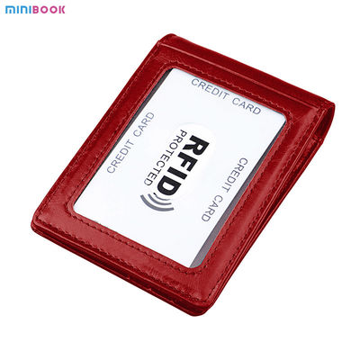Men's Genuine Leather Money Clip Wallet with RFID Protection and Slim Bifold Design
