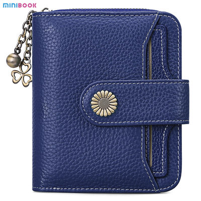 GENUINE LEATHER Women's Clutch Purse Rfid Small Bifold Wallet for Women's Accessories