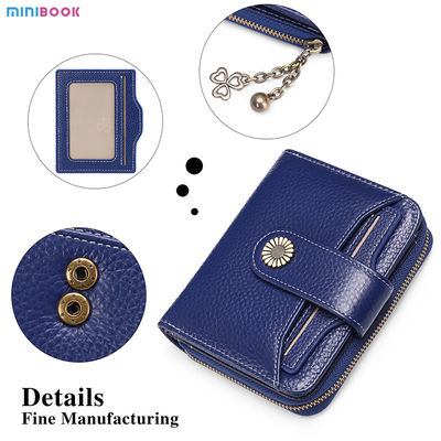 GENUINE LEATHER Women's Clutch Purse Rfid Small Bifold Wallet for Women's Accessories