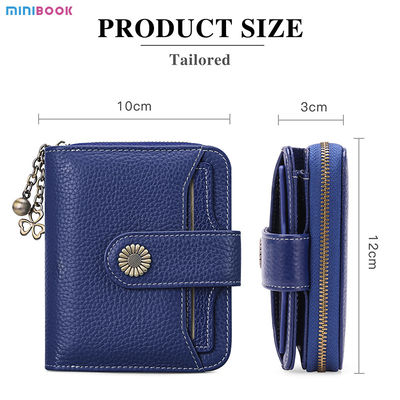 GENUINE LEATHER Women's Clutch Purse Rfid Small Bifold Wallet for Women's Accessories