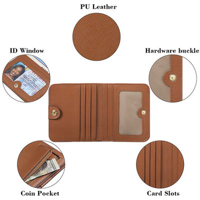 Anti-Theft Lady's Genuine Leather Wallet Short Fashion Cute Pocket Purse Three-fold Coin Bag Girl's Small Wallet