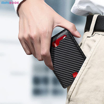 Genuine Leather Men's RFID Blocking Bifold Wallet with Zipper Pockets and Custom Logo