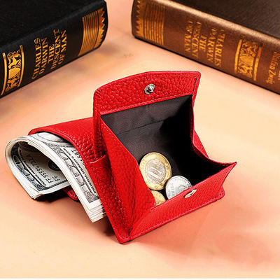 Compact Size GENUINE LEATHER Credit Card Wallet for Women's Short Purse 2023 Material