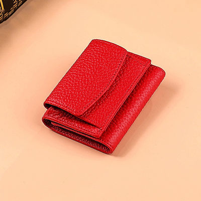 Compact Size GENUINE LEATHER Credit Card Wallet for Women's Short Purse 2023 Material