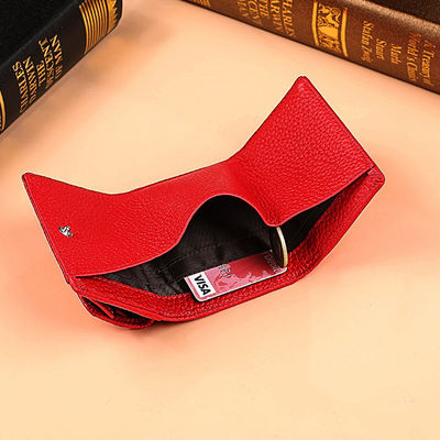Compact Size GENUINE LEATHER Credit Card Wallet for Women's Short Purse 2023 Material