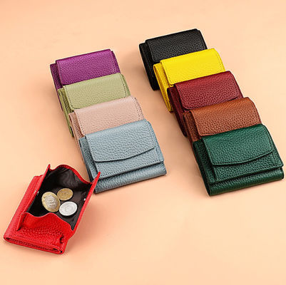 Compact Size GENUINE LEATHER Credit Card Wallet for Women's Short Purse 2023 Material