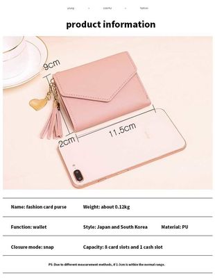 Women's Small Compact Bifold Genuine Leather Pocket Wallet with Id Card Case and Custom Logo
