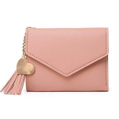 Women's Small Compact Bifold Genuine Leather Pocket Wallet with Id Card Case and Custom Logo