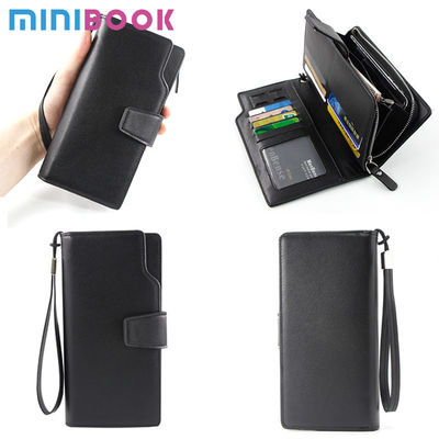 Minibook Wristband Strap Wallet for Business Card Multicard Clamshell Leather Wallet