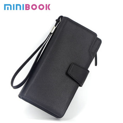 Minibook Wristband Strap Wallet for Business Card Multicard Clamshell Leather Wallet