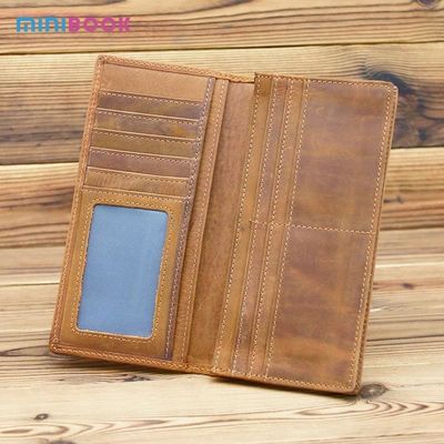 Minibook Creative Fashion Card Holder Multi Function Clip Wallet and Genuine Leather