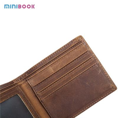 Minibook Creative Fashion Card Holder Multi Function Clip Wallet and Genuine Leather