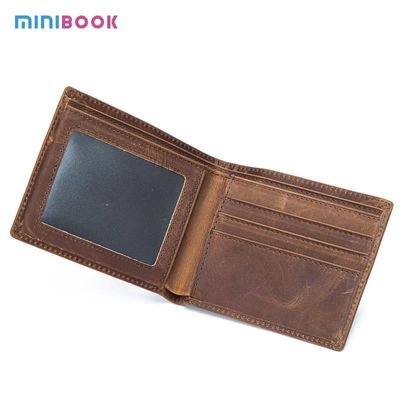 Minibook Creative Fashion Card Holder Multi Function Clip Wallet and Genuine Leather
