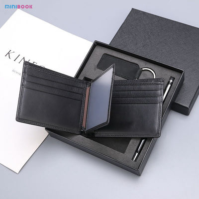 Minibook Manufacturers Genuine Leather Wallet Clip for Business Cards at Direct Prices