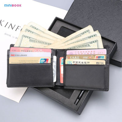 Minibook Manufacturers Genuine Leather Wallet Clip for Business Cards at Direct Prices