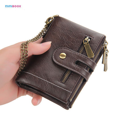 Minibook Fashion Men's Credit Card Coin Bag Short Wallet with Customized Logo and Style