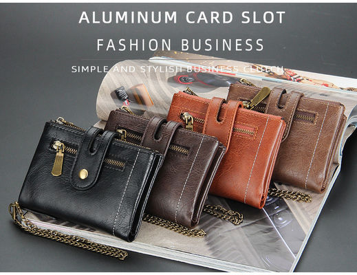 Minibook Fashion Men's Credit Card Coin Bag Short Wallet with Customized Logo and Style