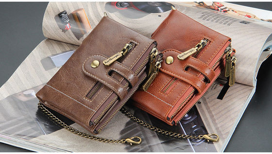Minibook Fashion Men's Credit Card Coin Bag Short Wallet with Customized Logo and Style