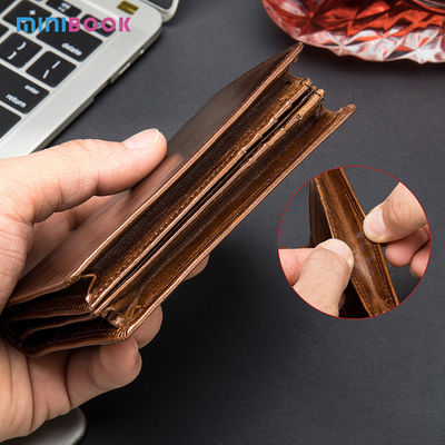 Multi-function Card Holder Genuine Leather Wallet for Men Daily Used from Minibook