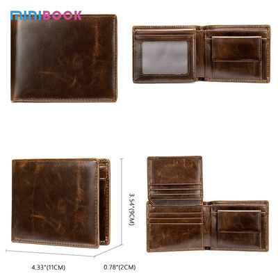 Multi-function Card Holder Genuine Leather Wallet for Men Daily Used from Minibook