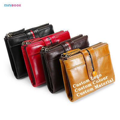 Vintage Style Minibook Luxury Short Biofold Women Wallets for Travel and Daily Needs