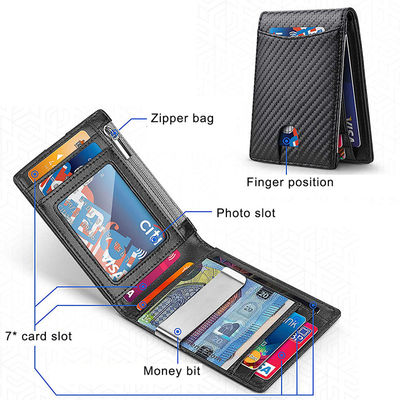Custom Logo Multi-functional Credit Card Holder Genuine Leather Wallet for Men's Wallet Short Wallet