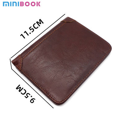 Extra Capacity Genuine Leather Men's Wallet Short RFID Blocking Luxury Trifold Bifold