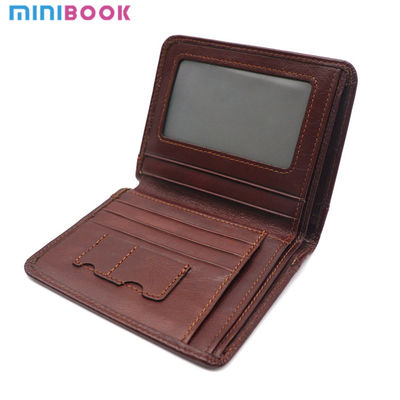 Extra Capacity Genuine Leather Men's Wallet Short RFID Blocking Luxury Trifold Bifold