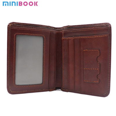 Extra Capacity Genuine Leather Men's Wallet Short RFID Blocking Luxury Trifold Bifold